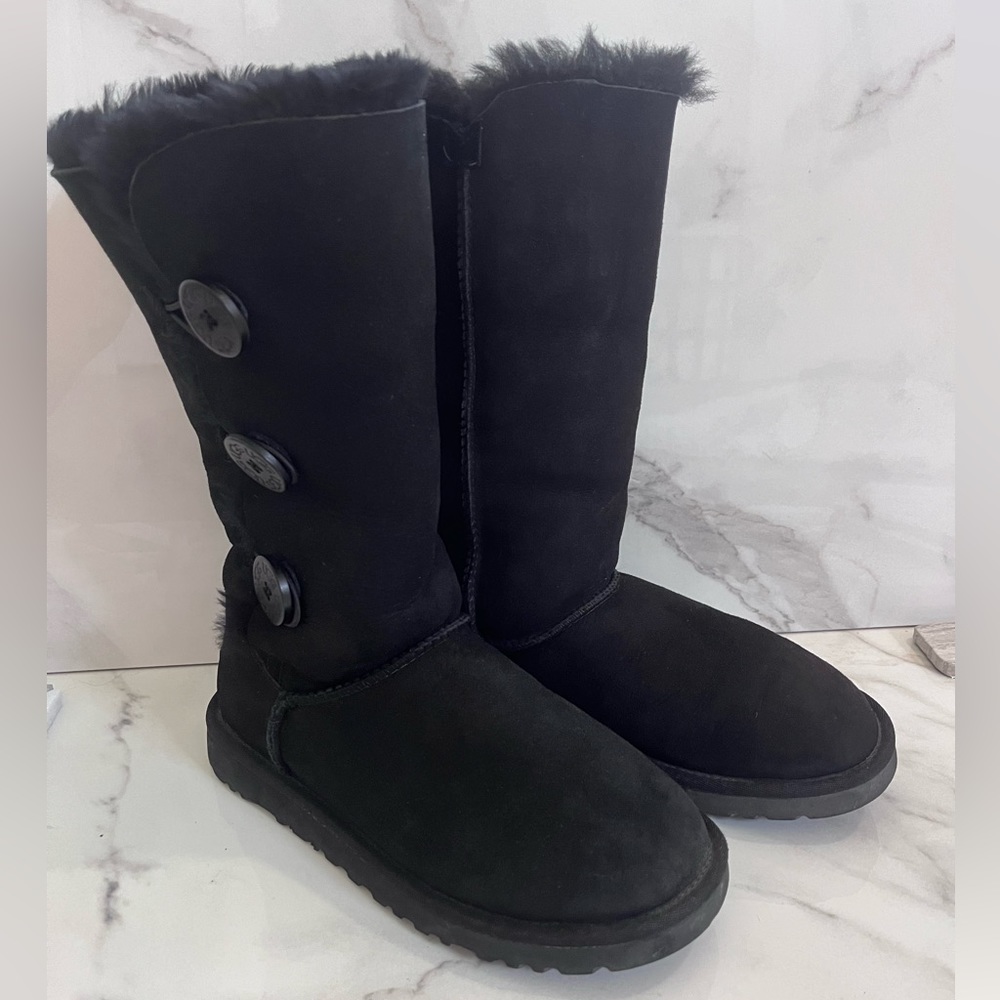 UGG Bailey Button Triplet Boots Black